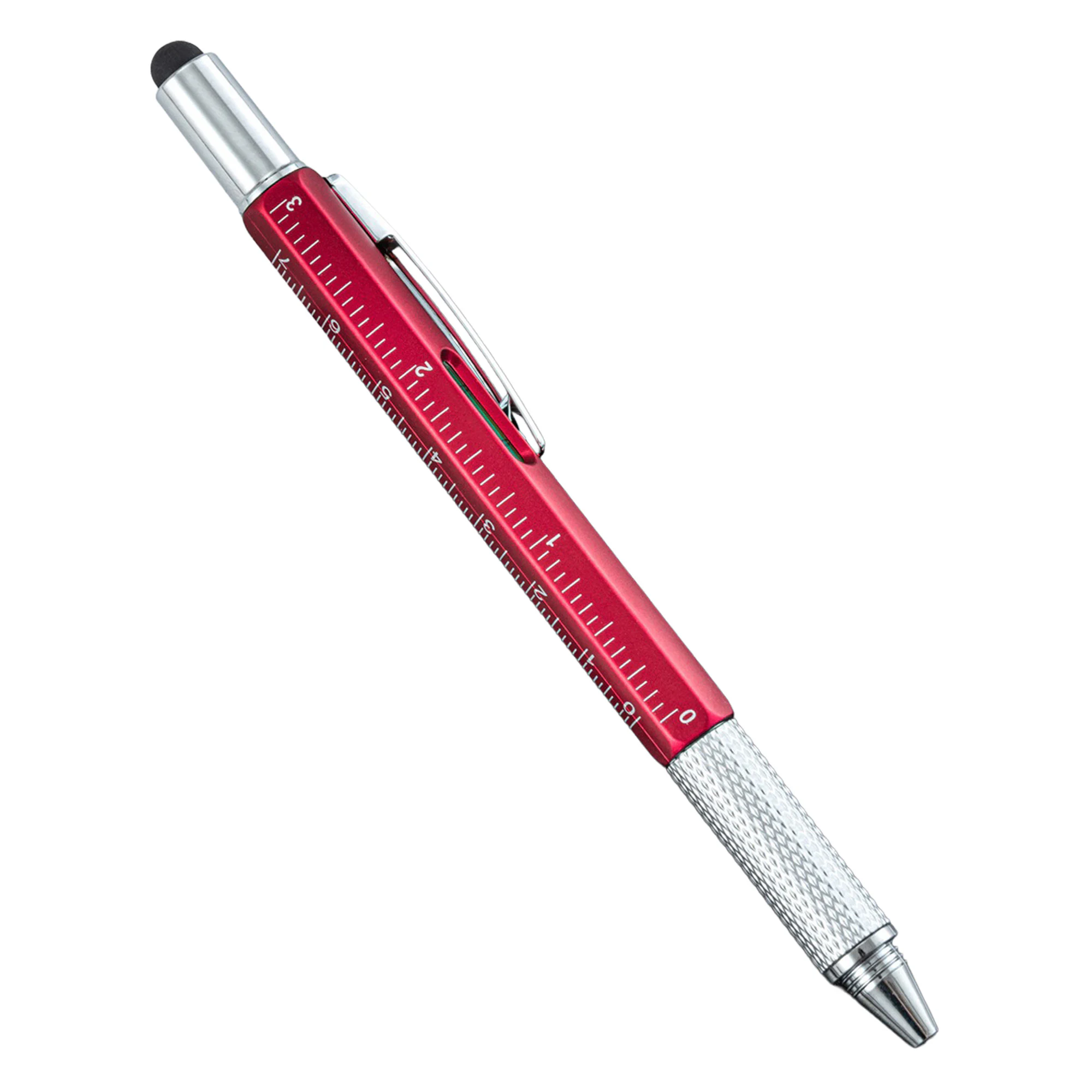 6 in 1 multi tool pen-Red 6 in 1 multi tool pen