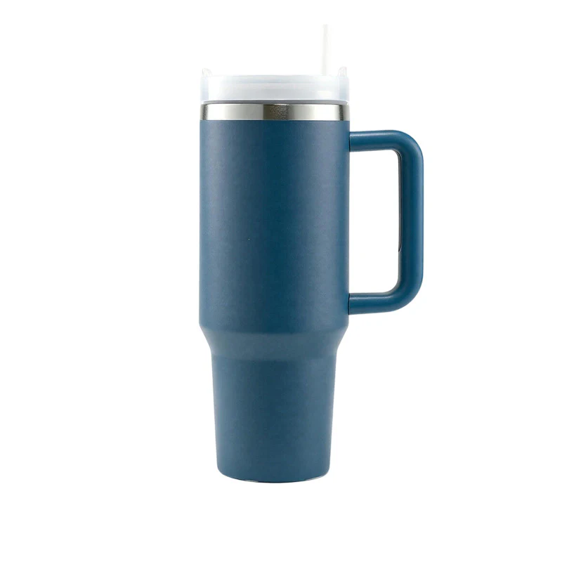40 oz tumbler with handle and straw lid 40 oz tumbler with handle and straw lid-Denim-Blue